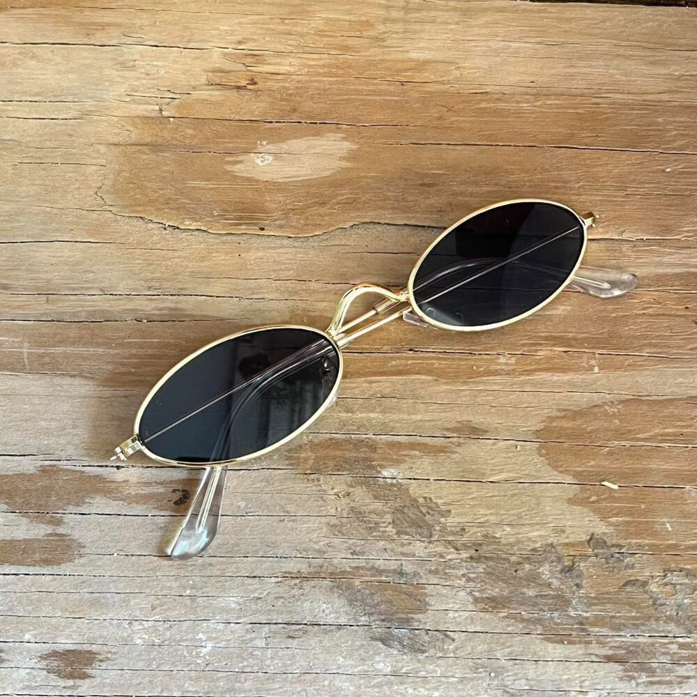 slim classy gold trim sunglasses